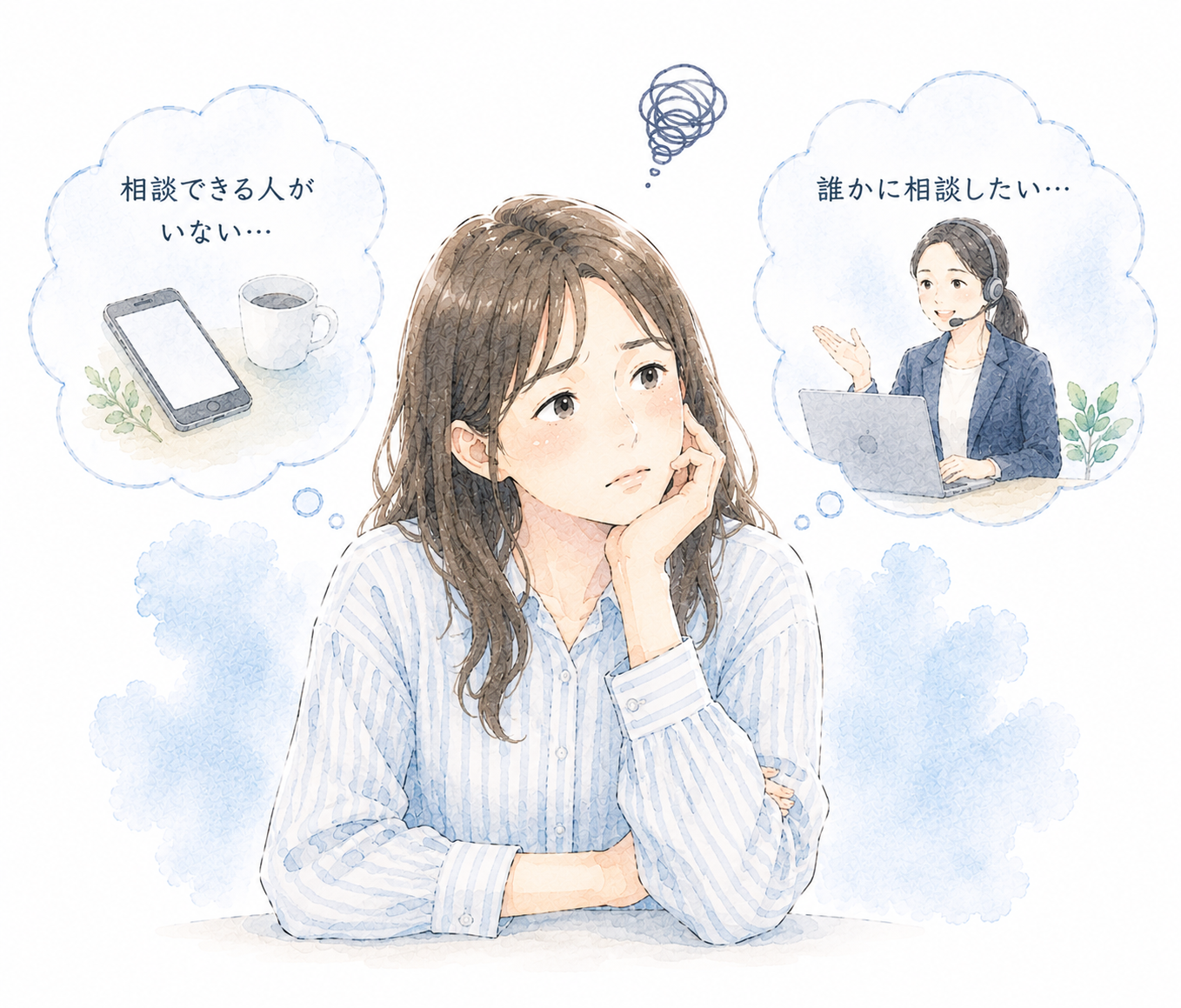 一人の転職活動に不安を感じる人